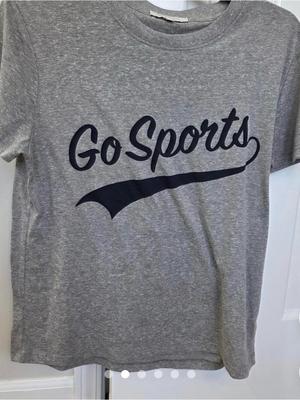 Favorite Daughter Grey Tee with Navy 'Go Sports' Graphic - Picture 3 of 3